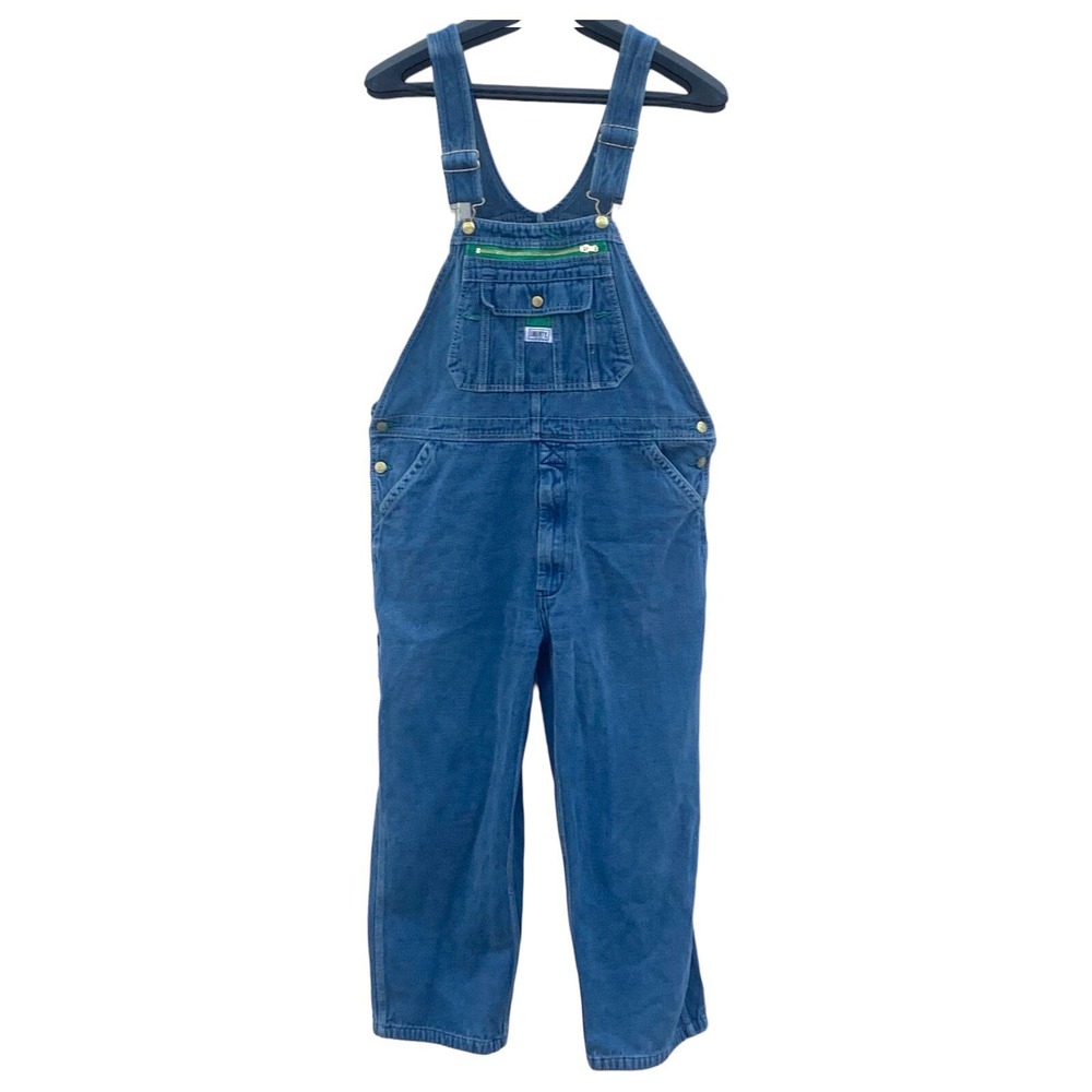 Vintage Liberty Overalls Mens 38x30 Blue Denim Carpenter Workwear Pockets Farm